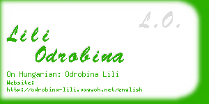 lili odrobina business card